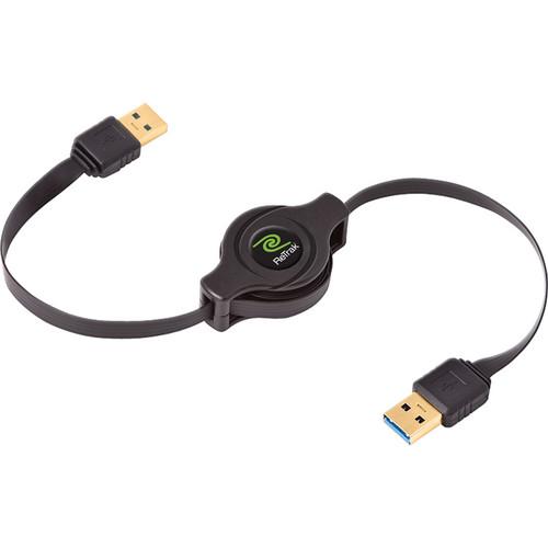 ReTrak 3.2' (1m) Retractable SuperSpeed USB 3.0 Male ETCABLERU3A, ReTrak, 3.2', 1m, Retractable, SuperSpeed, USB, 3.0, Male, ETCABLERU3A