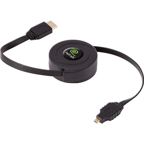 ReTrak Retractable HDMI Type A Male to Micro HDMI ETCABLEHDAD