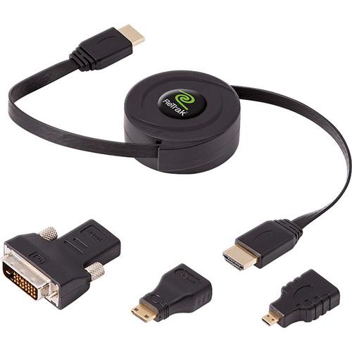 ReTrak Retractable Standard HDMI Cable with Mini ETCABLEHDM, ReTrak, Retractable, Standard, HDMI, Cable, with, Mini, ETCABLEHDM,