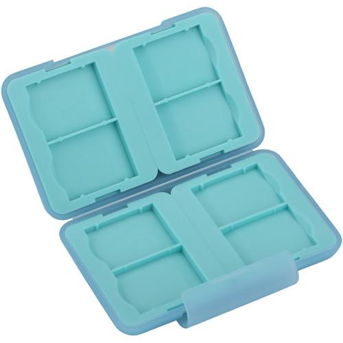 Ruggard Memory Card Case for 8 SD Cards (Light Blue) MCT-SD8BL