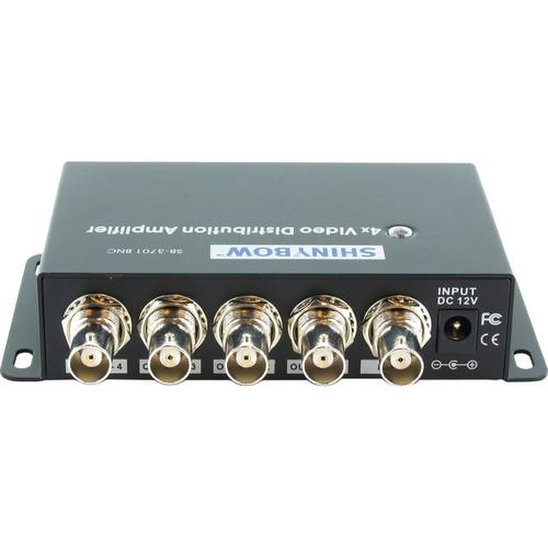 Shinybow 1 x 4 Composite Video Distribution Amplifier SB-3701BNC, Shinybow, 1, x, 4, Composite, Video, Distribution, Amplifier, SB-3701BNC