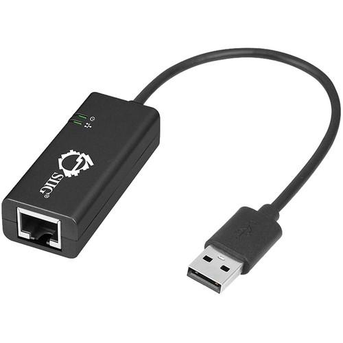 SIIG USB 2.0 Gigabit Ethernet Adapter (Black) JU-NE0311-S1, SIIG, USB, 2.0, Gigabit, Ethernet, Adapter, Black, JU-NE0311-S1,