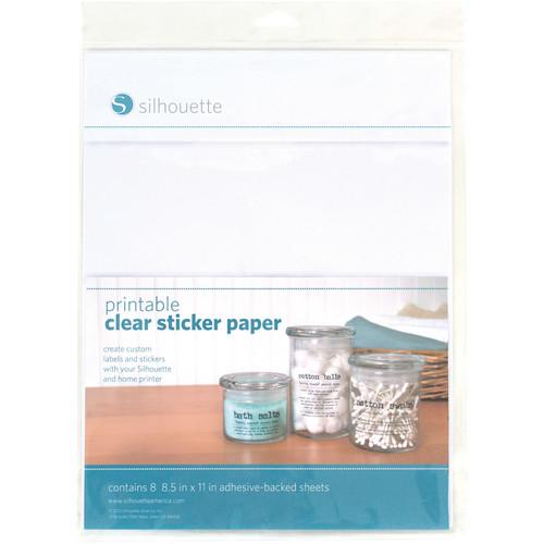 silhouette Printable Clear Sticker Paper MEDIA-CLR-ADH
