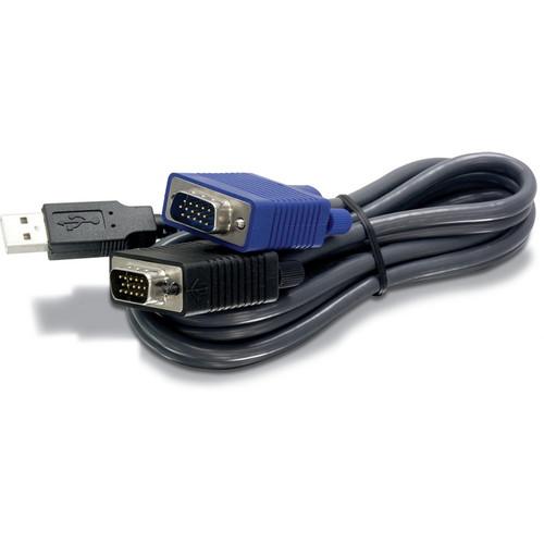 TRENDnet  USB / VGA KVM Cable (Black, 6') TK-CU06, TRENDnet, USB, /, VGA, KVM, Cable, Black, 6', TK-CU06, Video