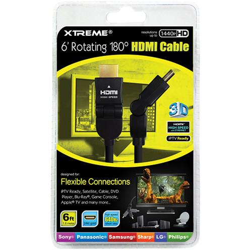 Xtreme Cables Rotating Angle HDMI Cable (6') 74186, Xtreme, Cables, Rotating, Angle, HDMI, Cable, 6', 74186,