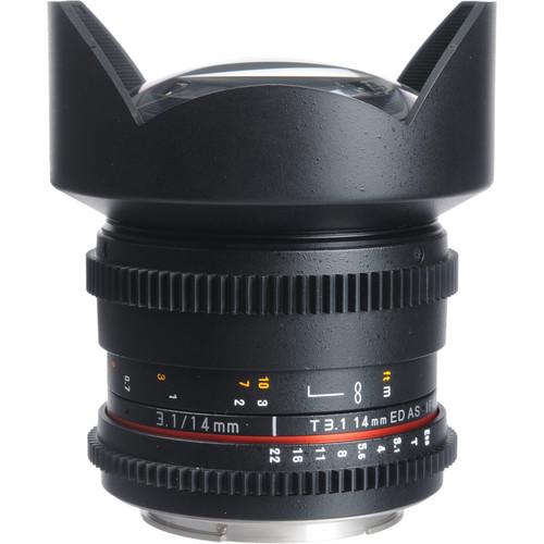 Bower 14mm T3.1 Super Wide-Angle Cine Lens For Canon EF SLY14VDC, Bower, 14mm, T3.1, Super, Wide-Angle, Cine, Lens, For, Canon, EF, SLY14VDC