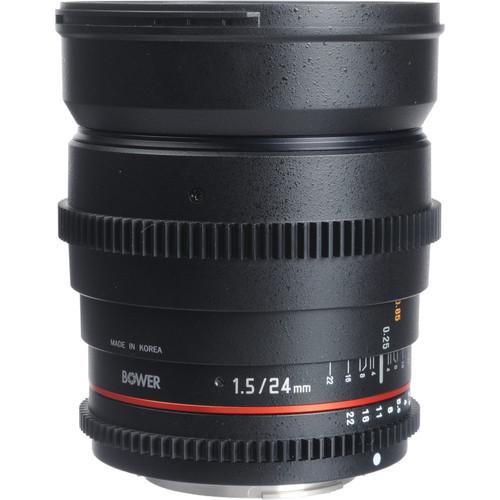 Bower 24mm T1.5 Ultra-Fast Wide-Angle Cine Lens SLY24VDS, Bower, 24mm, T1.5, Ultra-Fast, Wide-Angle, Cine, Lens, SLY24VDS,