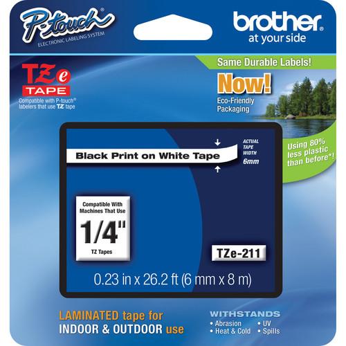Brother TZe211 Laminated Tape for P-Touch Labelers TZE-211, Brother, TZe211, Laminated, Tape, P-Touch, Labelers, TZE-211,