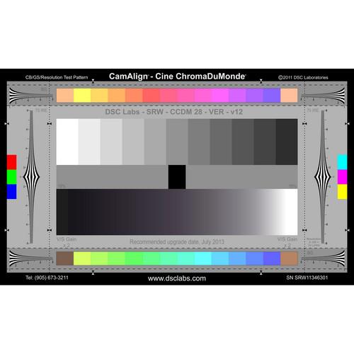 DSC Labs The Cine-ChromaDuMonde (SRW) Camera Test Chart CCDMS