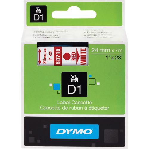 Dymo Standard D1 Tape (Red on White, 1.0