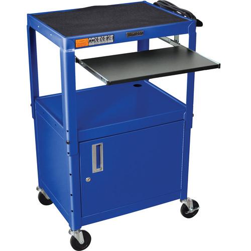 H. Wilson W42ACE Height Adjustable Steel A/V Cart W42ABUCEKB, H., Wilson, W42ACE, Height, Adjustable, Steel, A/V, Cart, W42ABUCEKB,