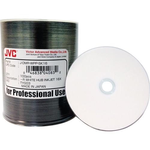 JVC DVD-R 4.7 GB White Inkjet Hub-Printable JDMR-WPP-SK16