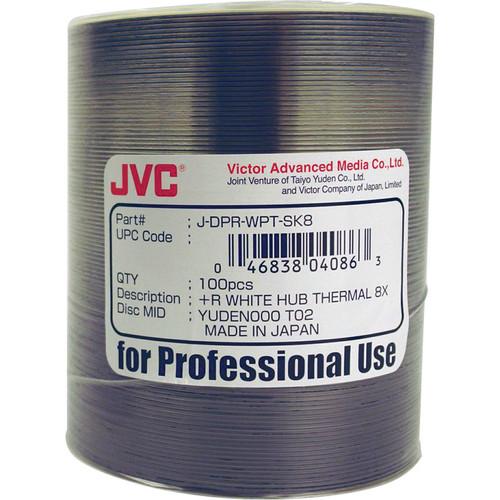 JVC DVD R (Thermal Re-Transfer White, 100-Pack) JDPR-WPT-SK8
