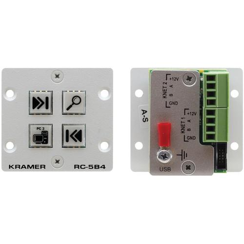 Kramer RC-5B4 Wall Plate Insert 4-Button Auxiliary RC-5B4, Kramer, RC-5B4, Wall, Plate, Insert, 4-Button, Auxiliary, RC-5B4,