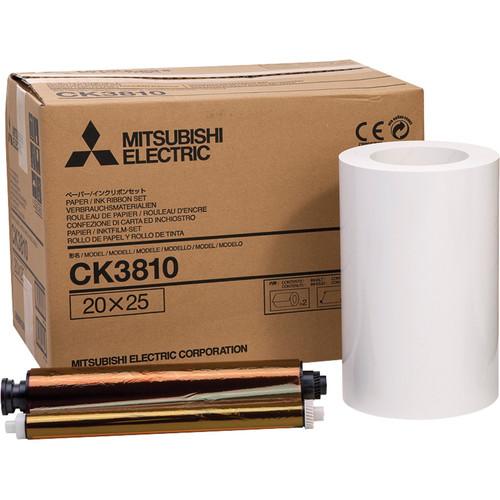 Mitsubishi CK3810 Paper and Ribbon Set for CP-3800DW CK-3810