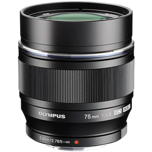 Olympus M.Zuiko Digital ED 75mm f/1.8 Lens (Black) V311040BU000, Olympus, M.Zuiko, Digital, ED, 75mm, f/1.8, Lens, Black, V311040BU000