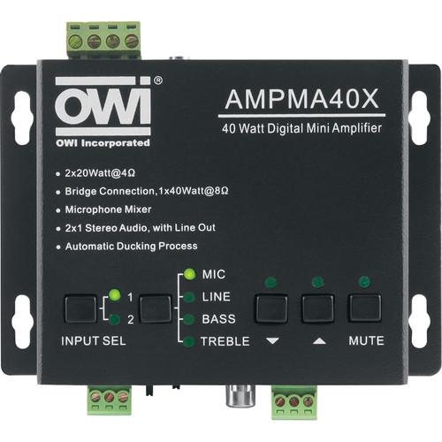 OWI Inc. AMPMA40X 40-Watt Digital Mini Amplifier AMPMA40X, OWI, Inc., AMPMA40X, 40-Watt, Digital, Mini, Amplifier, AMPMA40X,