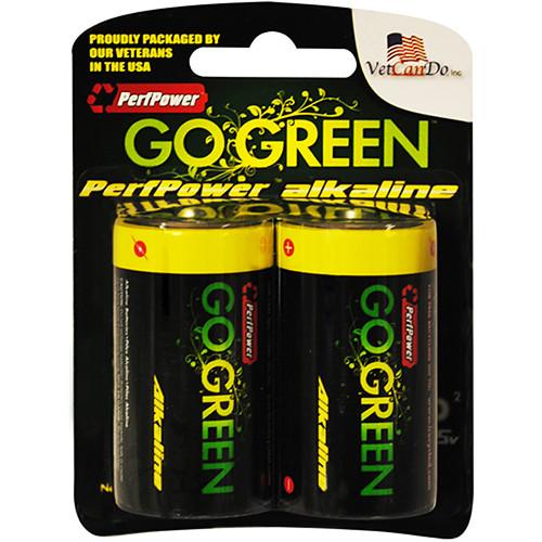 PerfPower GoGreen D Alkaline Batteries (2-Pack) 24004
