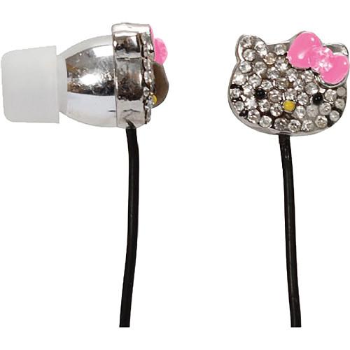 Sakar Hello Kitty HK Bling Metal Earbuds With Mic HKBL1000-MIC
