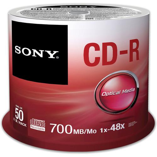 Sony  CD-R 700 MB Recordable Discs 50CDQ80SP/US, Sony, CD-R, 700, MB, Recordable, Discs, 50CDQ80SP/US, Video