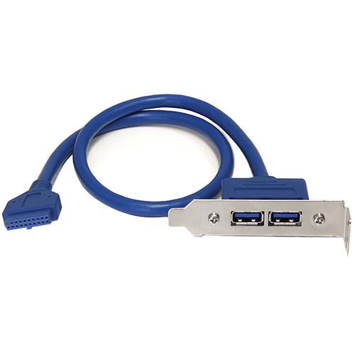 StarTech 2-Port USB 3.0 A Female Low-Profile Slot USB3SPLATELP