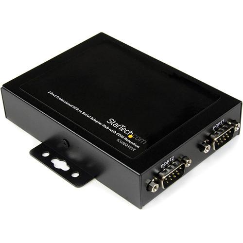 StarTech 2-Port USB to Serial Adapter Hub with COM ICUSB2322X