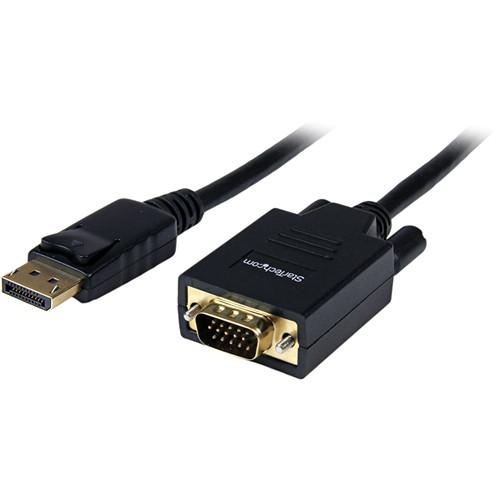StarTech DisplayPort Male to VGA Male Cable (6', Black), StarTech, DisplayPort, Male, to, VGA, Male, Cable, 6', Black,