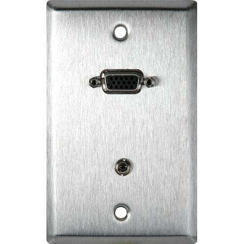 TecNec 1-Gang Stainless Plate with 15-pin HD Female WPL-1154-TB