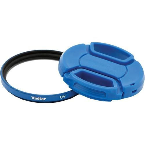 Vivitar 49mm UV Filter and Snap-On Lens Cap (Blue), Vivitar, 49mm, UV, Filter, Snap-On, Lens, Cap, Blue,