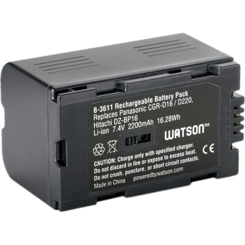Watson CGR-D16 Lithium-Ion Battery Pack (7.4 V, 2200mAh) B-3611, Watson, CGR-D16, Lithium-Ion, Battery, Pack, 7.4, V, 2200mAh, B-3611
