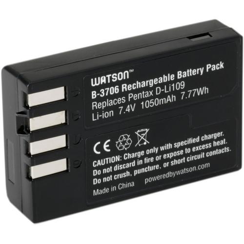 Watson D-LI109 Lithium-Ion Battery Pack (7.4V, 1050mAh) B-3706, Watson, D-LI109, Lithium-Ion, Battery, Pack, 7.4V, 1050mAh, B-3706