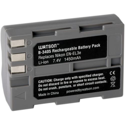 Watson EN-EL3e Lithium-Ion Battery Pack (7.4V, 1450mAh) B-3405, Watson, EN-EL3e, Lithium-Ion, Battery, Pack, 7.4V, 1450mAh, B-3405