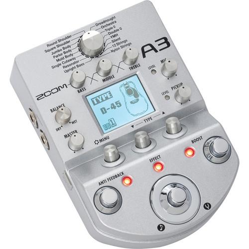 Zoom A3 Pre-Amp & Effects for Acoustic Guitar ZA3, Zoom, A3, Pre-Amp, Effects, Acoustic, Guitar, ZA3,