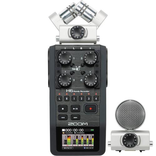 Zoom H6 Handy Recorder with Interchangeable Microphone System H6, Zoom, H6, Handy, Recorder, with, Interchangeable, Microphone, System, H6