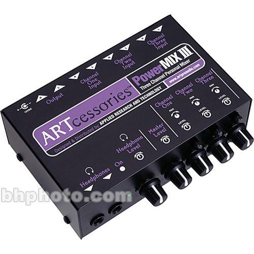 ART POWERMIX III 3-Channel Miniature Stereo Mixer PWRMIX-3