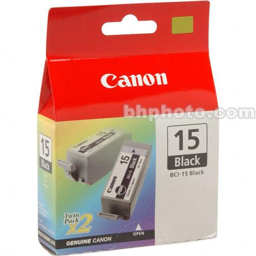 Canon  BCI-15 Black Ink Tank Twin Pack 8190A003