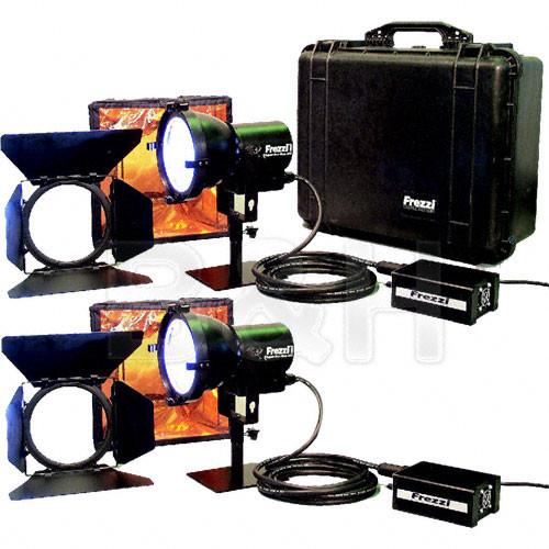 Frezzi 200 Watt Super-Sun Gun HMI 2 Light Kit (30V DC) 92712