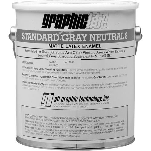 GTI Standard Gray Neutral 8 Vinyl Latex Paint - 1.0 Gallon N8/G, GTI, Standard, Gray, Neutral, 8, Vinyl, Latex, Paint, 1.0, Gallon, N8/G