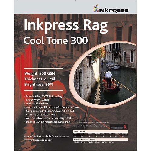 Inkpress Media Picture Rag Cool Tone Paper (300 gsm) PRCT3001750, Inkpress, Media, Picture, Rag, Cool, Tone, Paper, 300, gsm, PRCT3001750