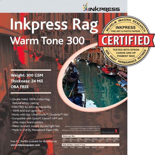 Inkpress Media Rag Warm Tone Inkjet Paper 300 gsm PRWT3001750