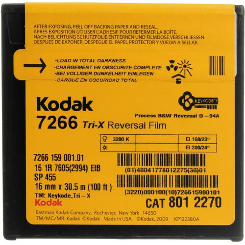 Kodak #7266 TXR455 16mm Tri-X (100' Roll) 8012270, Kodak, #7266, TXR455, 16mm, Tri-X, 100', Roll, 8012270,