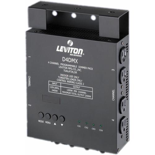 NSI / Leviton D4-DMX 4 Channel Programmable Dimmer D4DMX005MD3