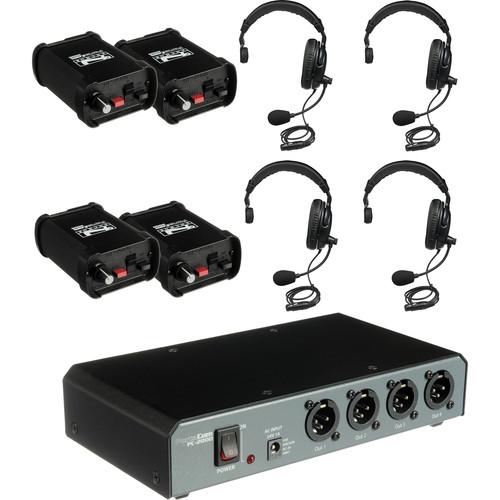 PortaCom COM-40S 4 Headset Intercom System with Cables COM40S