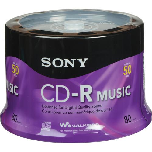 Sony CD-R Music Recordable Compact Disc 50CRM80RS