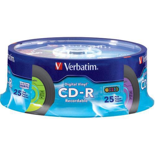 Verbatim CD-R Digital 5-Color Digital Vinyl Compact Disc 94488, Verbatim, CD-R, Digital, 5-Color, Digital, Vinyl, Compact, Disc, 94488