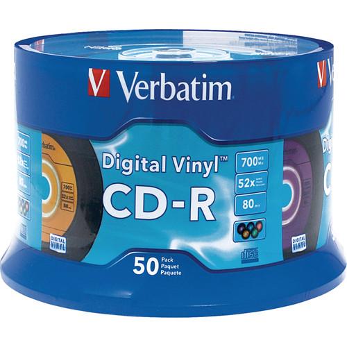 Verbatim CD-R Digital Vinyl Color Disc (50) 94587, Verbatim, CD-R, Digital, Vinyl, Color, Disc, 50, 94587,