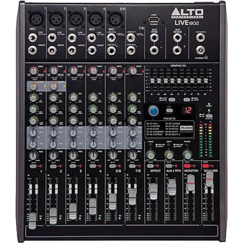 Alto Live 802 8-Channel/2-Bus Mixer with DSP and USB LIVE 802