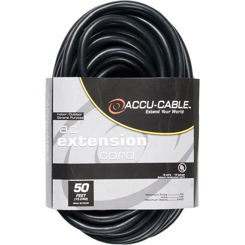 American DJ Accu-Cable 3-Wire 12-Gauge Edison AC EC-123-50