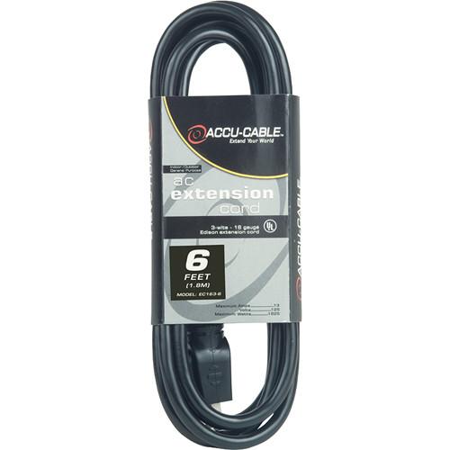 American DJ Accu-Cable 3-Wire 16-Gauge Edison AC EC-163-6