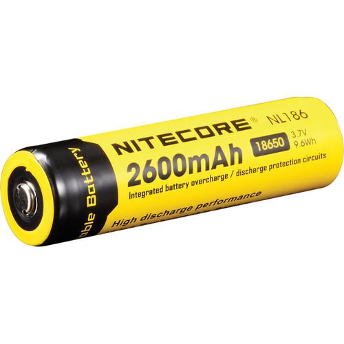 NITECORE 18650 Li-Ion Rechargeable Battery (3.7V, 2600mAh) NL186